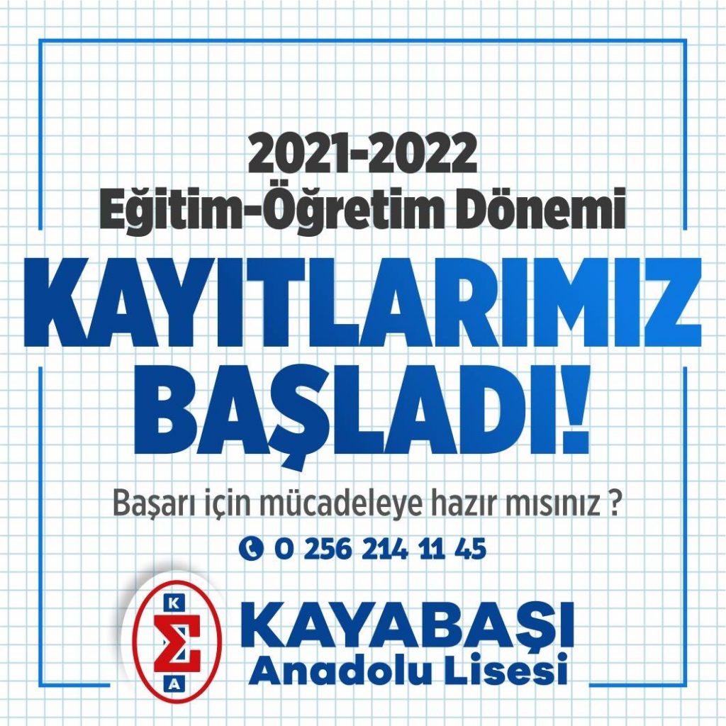 2021-2022 Eğitim-Öğretim yılı kayıtlarımız başladı...