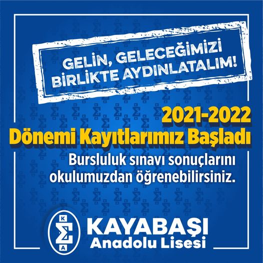 2021-2022 dönemi kayıtlarımız başladı...
