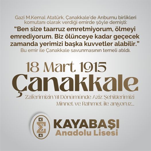 18 MART 1915 ÇANAKKAKALE ZAFERİ
